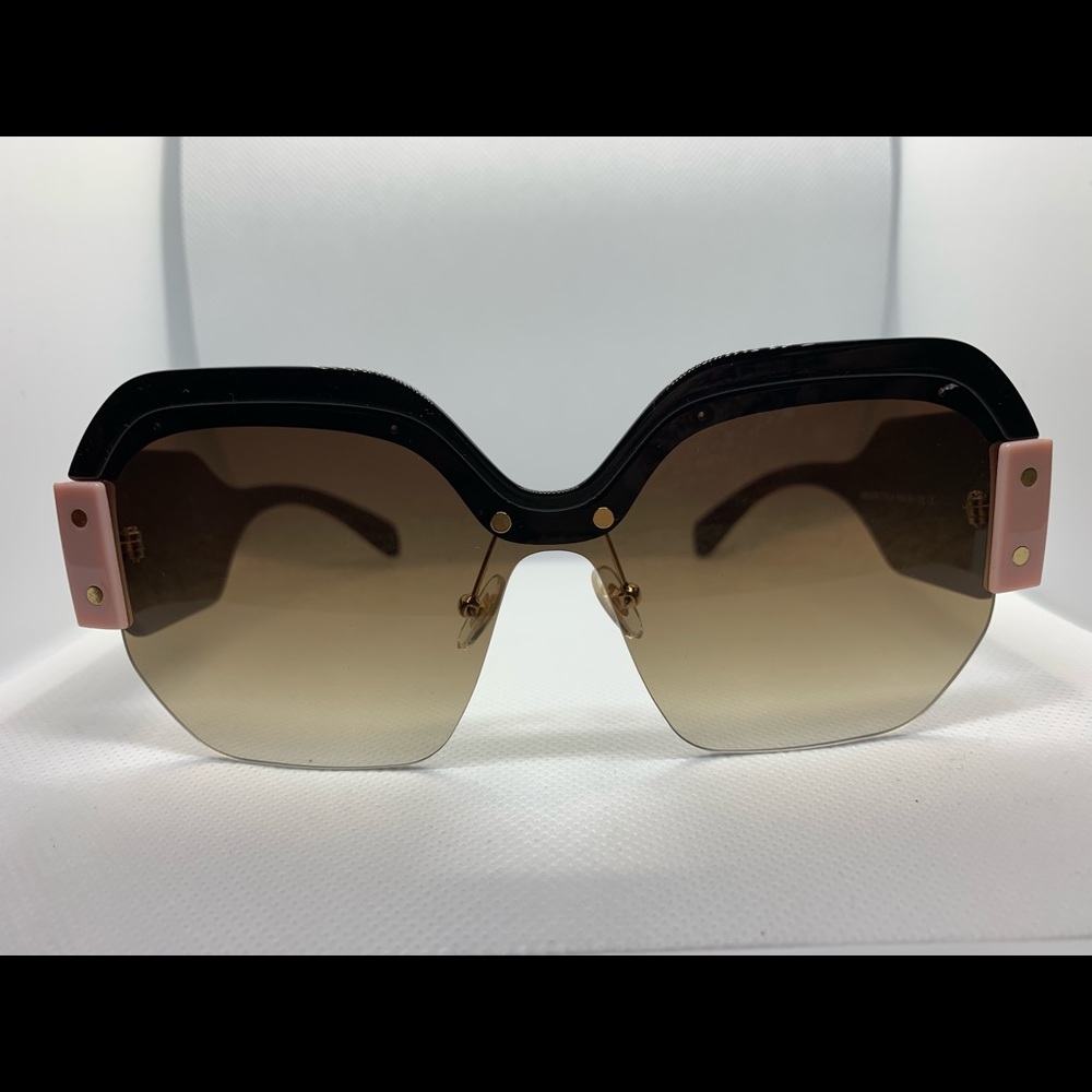 Smoky lens rimless sunglasses